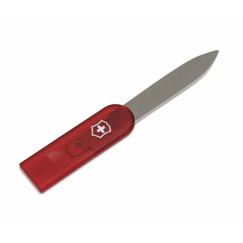 Нож Victorinox для SwissCards, прозрачный красный