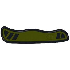 Накладка на нож Victorinox V+ передняя, с логотипом, 111 мм, зеленая с черным