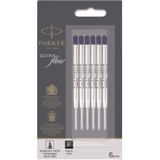 Стержень шариковый Parker QuinkFlow 10 231BK6 черн., блистер 6шт