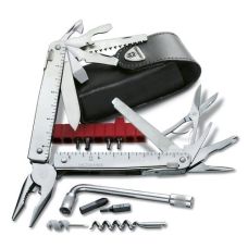 Мультитул Victorinox Swisstool X Plus 115мм/39функ + черный кожаный чехол