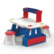 Дитячий стіл з 2 стільцями для творчості STEP 2 "CREATIVE PROJECTS", 81х99х67 см/30х31х31 см
