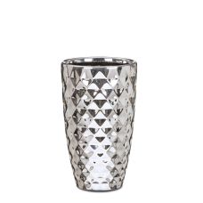 Ваза для цветов MIRROR SILVER, керамика, 20