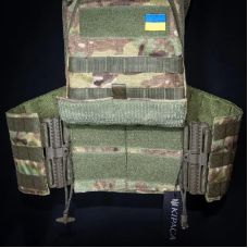 Плитоноска з швидкоскидом та кишенями кордура Kirasa мультикам (Арт.KI1050)