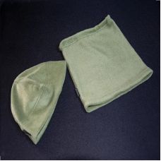 Шапка и бафф из флиса Kirasa 240 олива. 55-58 (Арт KI821)