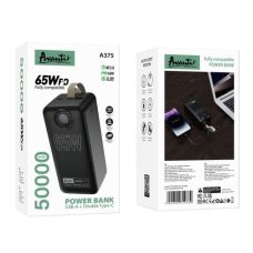Power Bank Avantis A375 50000mAh (USB/2USB-C/65W)- черный (900166)