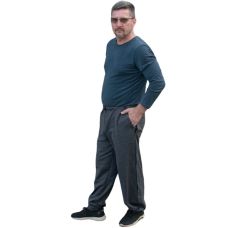 Адаптивные штаны при травмировании, двунитка антрацит Kirasa (Арт KI4220)