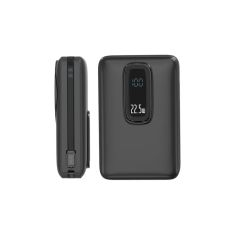 Power Bank Aspor A386 Magnetic Wireless 20000mAh (USB/Type-C/22.5W)- чорний (900182)