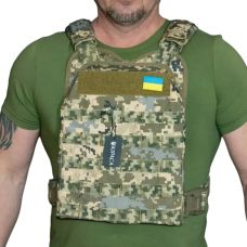 Плитоноска облегчена из кордуры Kirasa пиксель (Арт.KI1013)