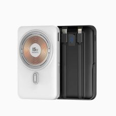 Power Bank Aspor A327 Magnetic Wireless 10000mAh+cable (USB/Lightning/Type-C/22.5W)- черный (900150)