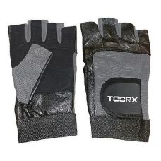 Перчатки для фитнеса Toorx из кожи и спандекса M Neri/Grigi (AHF-032)