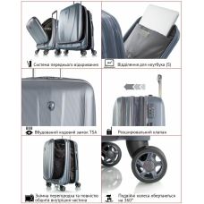 Чемодан Heys Vantage (M) Black (15023-0001-26)