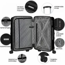 Чемодан CarryOn Porter (S) Black (502443)