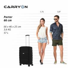 Чемодан CarryOn Porter (M) Black (502444)