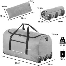Сумка дорожная на колесах TravelZ Wheelbag 100 Grey (603092)