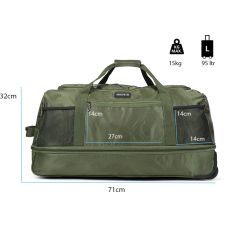 Сумка дорожная на колесах TravelZ Wheelbag Doubleloader foldable green (603097)