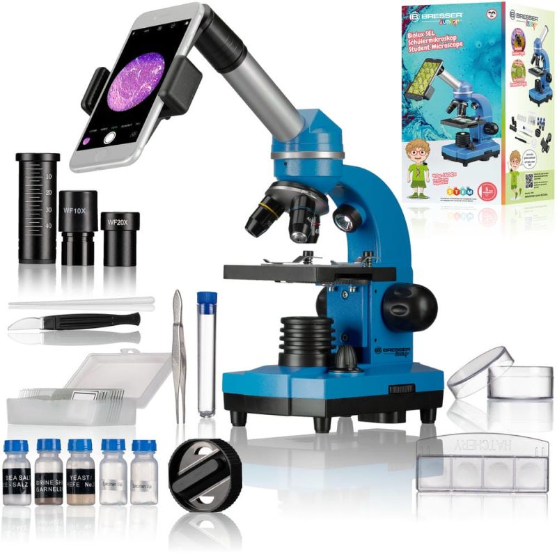 Микроскоп Bresser Biolux SEL 40x-1600x Blue с адаптером для смартфона (8855600WXH000)