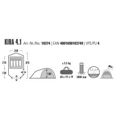 Намет чотиримісний High Peak Kira 4.1 Deep Forest (10374)