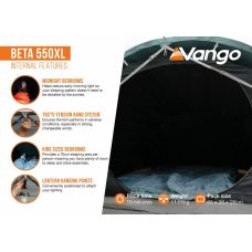 Палатка пятиместная Vango Beta 550XL Mineral Green (TEUBETA00000002)