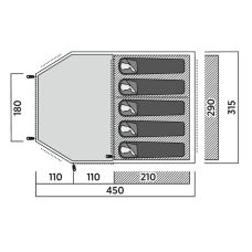 Палатка пятиместная Easy Camp Hidra 5 (120491)