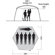 Палатка шестиместная Easy Camp Moonlight Yurt Grey (120382)