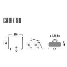 Палатка High Peak Cadiz 80 Aluminium/Dark Grey (10136)