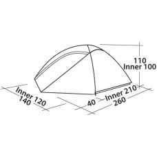 Палатка двухместная Easy Camp Meteor 200 Rustic Green (120392)