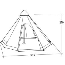Палатка восьмиместная Easy Camp Moonlight Tipi Grey (120381)