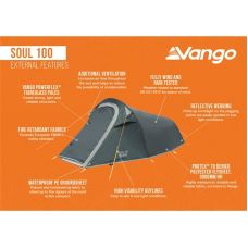 Палатка одноместная Vango Soul 100 Deep Blue (TEUSOUL00000001)