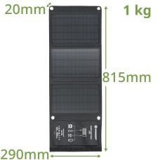 Портативное зарядное устройство для солнечной панели Bresser Mobile Solar Charger 21 Watt USB DC (3810030)