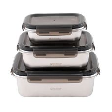 Набор пищевых контейнеров из нержавеющей стали Outwell Camper Food Box Set 3 шт (651210)