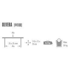 Стол раскладной High Peak Olvera Silver (44188)