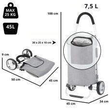 Сумка-тележка ShoppingCruiser Foldable 45 Grey (604360)