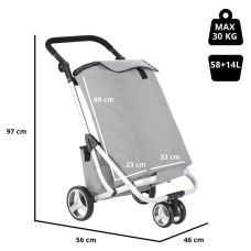 Сумка-тележка ShoppingCruiser 3 Wheels 72 Grey (604362)