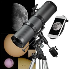 Телескоп Bresser Pollux 150/1400 EQ3 Carbon с солнечным фильтром и адаптером для смартфона (4690900)
