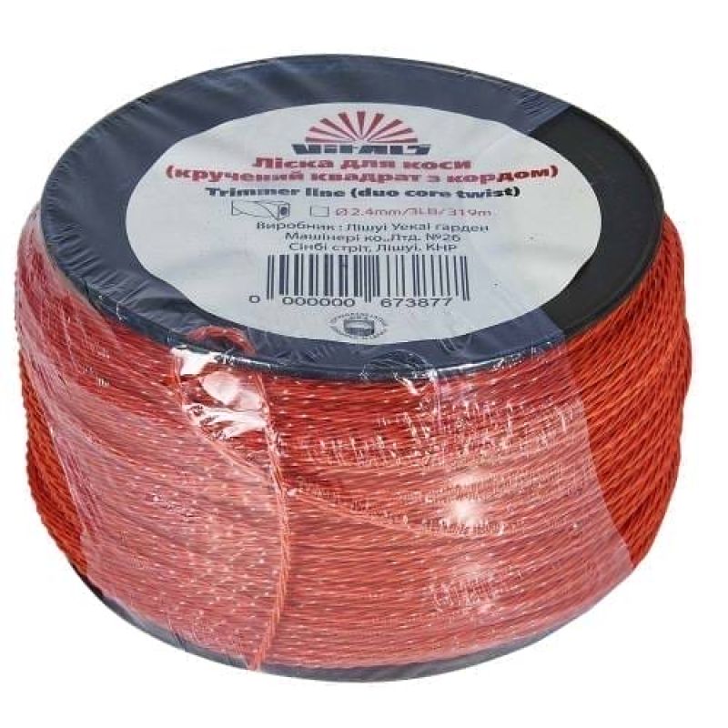 Леска для триммеров в бухте Vitals (витой квадрат с кордом) 2.4 мм*3LB (319 м. )