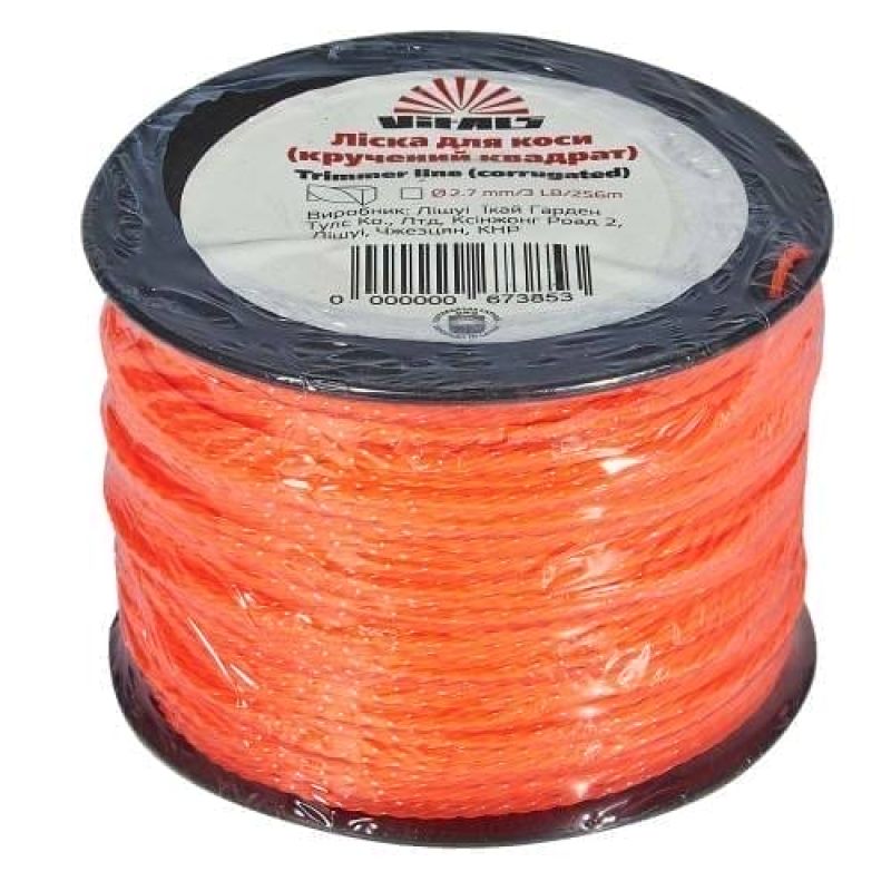 Леска для триммеров в бухте Vitals (витой квадрат) 2.7 мм*3LB (256 м. )