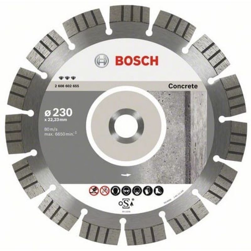 Круг алмазный Bosch Best for Concrete 230 x 22,23 x 2,4 x 15 mm (2608602655)