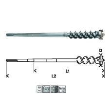 Бур проломный Bosch SDS-max 45х850х1000 (1618596456) Бур проломный Bosch SDS-max 45х850х1000 (1618596456)