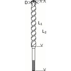 Сверло /Бур Bosch (2608685865) SDS-Max-4, 20x400/520 мм