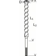 Сверло /Бур Bosch (2608685869) SDS-Max-4, 25x400/520 мм