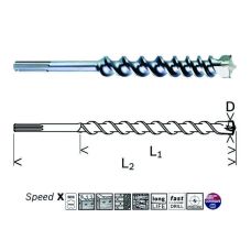 Сверло по бетону Bosch SDS-max Speed X 52/400/520 мм