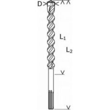 Свердло /Бур Bosch (1618596504) SDS-Max-9 NaturStone, 28x800/920 мм