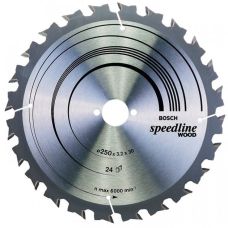 Пильный диск Bosch Speedline Wood 250×3,2×30 мм, 24 ATB (2608640680)