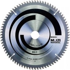 Пильный диск Bosch Multi Material 260×3,2×30 мм, 80 HTLCG (2608641204)