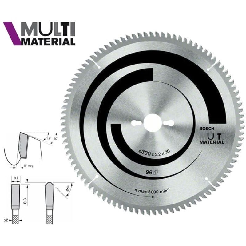 Пильный диск Bosch MULTImaterial 254 мм 60 зуб. Пильный диск Bosch MULTImaterial 254 мм 60 зуб.