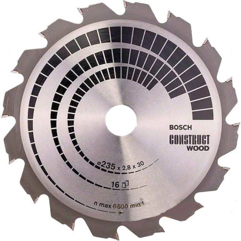 Пильний диск Bosch Construct Wood 235×2,8×30 мм, 16 FWF (2608640636)