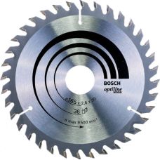 Пильный диск Bosch Optiline Wood 165×2,6×30 мм, 36 ATB (2608640603) Пильный диск Bosch Optiline Wood 165×2,6×30 мм, 36 ATB (2608640603)