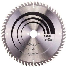 Пильный диск Bosch Optiline Wood 250×3,2×30 мм, 60 KW (2608640665)