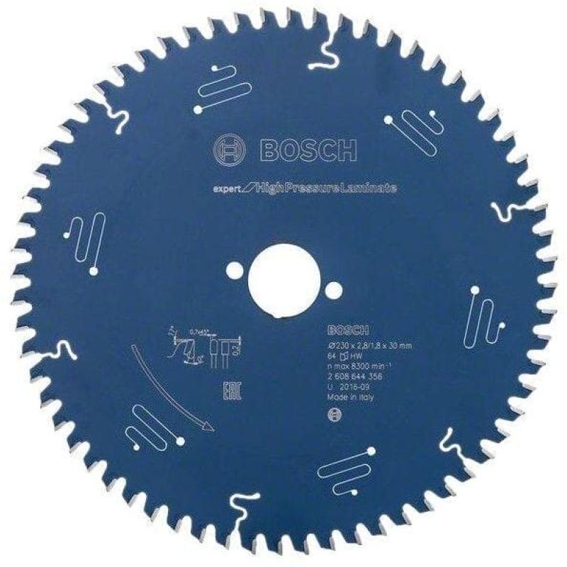 Пиляльний диск Bosch Expert for High Pressure Laminate 230x30x2.8/1.8x64 T (2608644356)