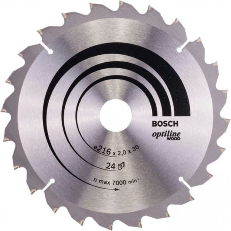 Пильный диск Bosch Optiline Wood 216×30 мм 24 зуба (2608640431)